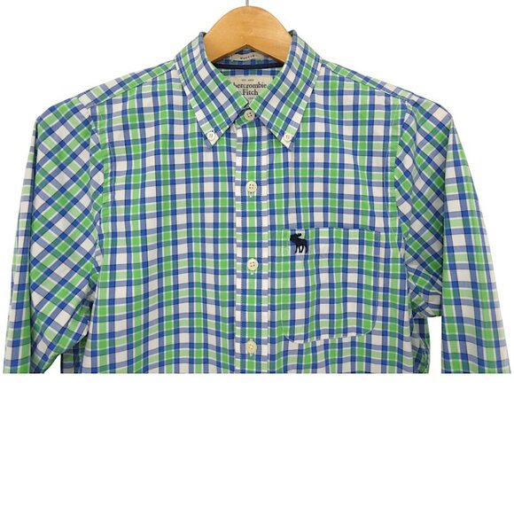 Abercrombie & Fitch Muscle Preppy Academia Office Button Down Long Sleeve Sz S - Picture 5 of 9